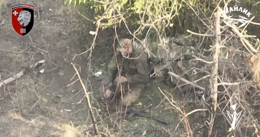 Russian tries to shoot himself with AK, it jams. Immediately proceeds with spare one