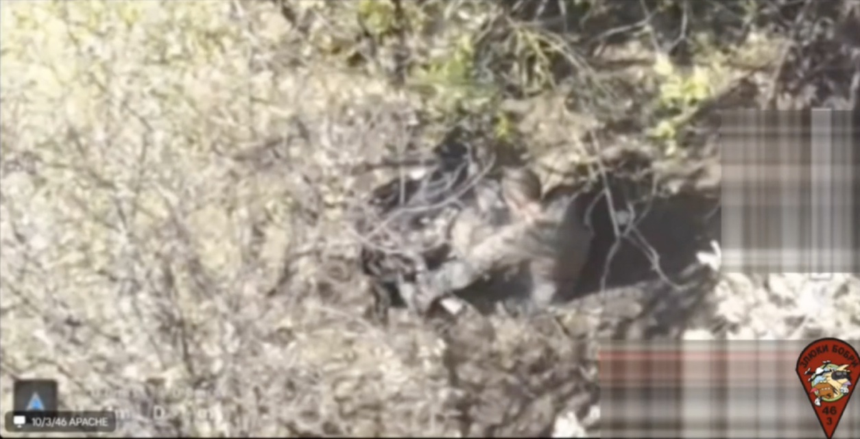 Russian soldier grabs his AK and shoots himself under the trees