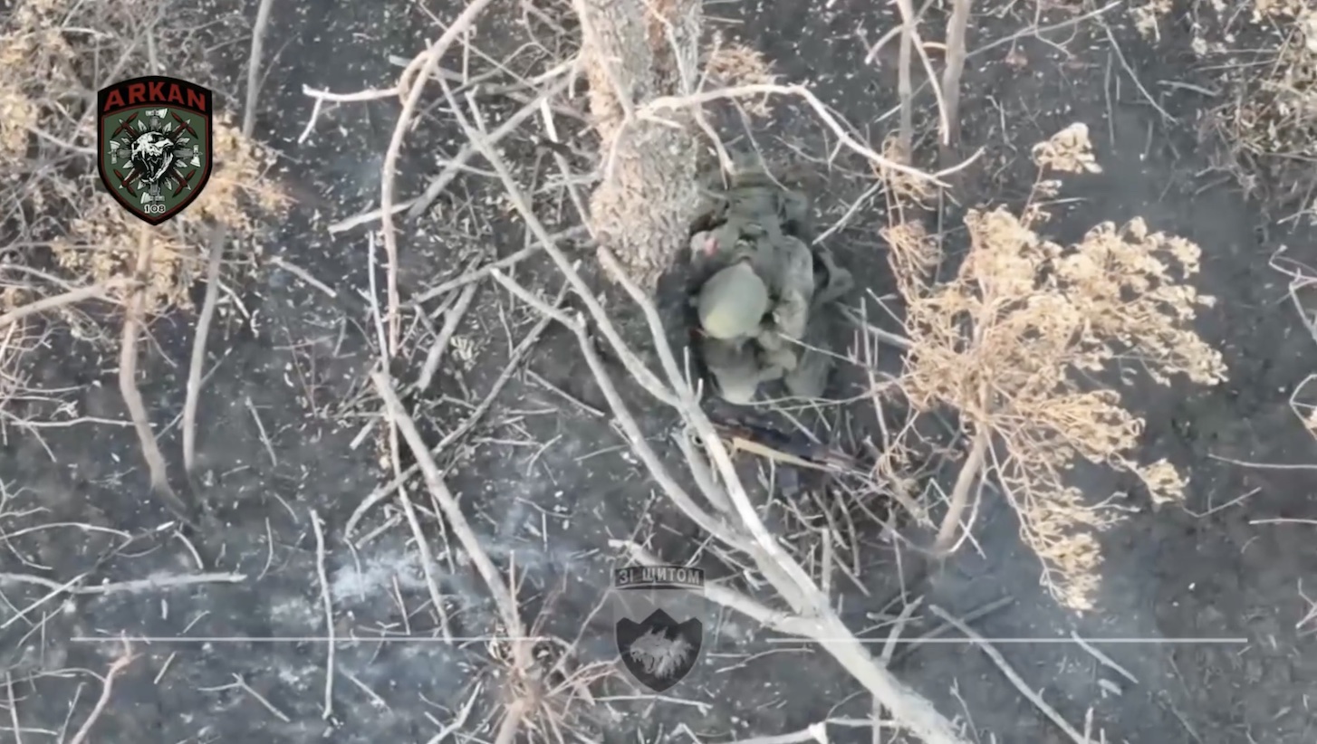 Russian can't take any more drone drops, decides to detonate his own grenade near his chest