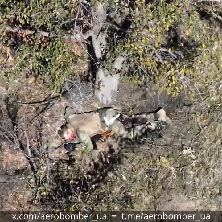 Wounded Russian is seen having temporarily survived headshot. The shot itself is cut