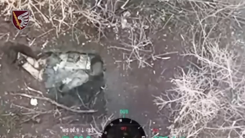 Russian shoots himself in the head while lying face down in the dirt on top of his rifle in a foxhole