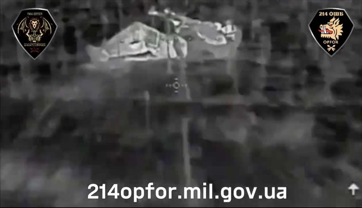 Thermal FPV footage of Russian getting hit as he lies on his back and is about to shoot himself with his AK pointed under his chin