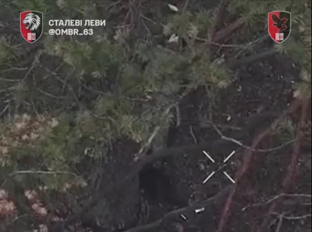 Russian is seen lying on his back under foliage, he pulls the pin on his grenade and detonates — for some reason holding it away in his hand