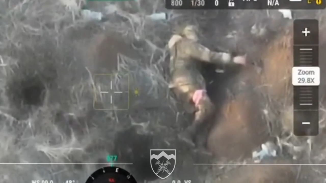 Russian soldier is wounded by drone dropped grenade, shoots himself immediately after