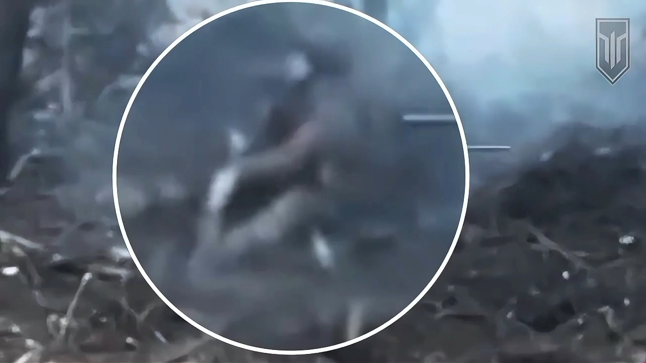 Russian soldier is hit with FPV drone, shoots himself