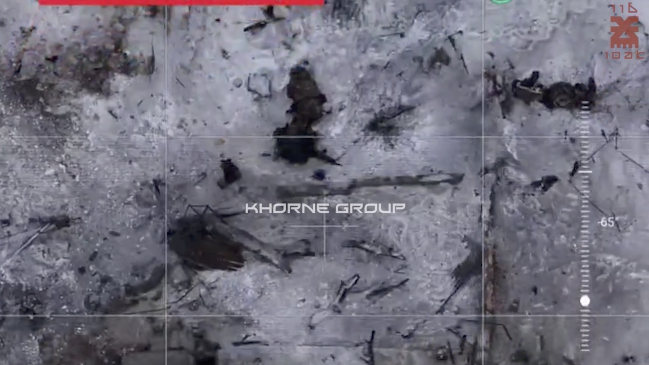 Russian can't handle drone drope grenades, apparently blows himself up with his own