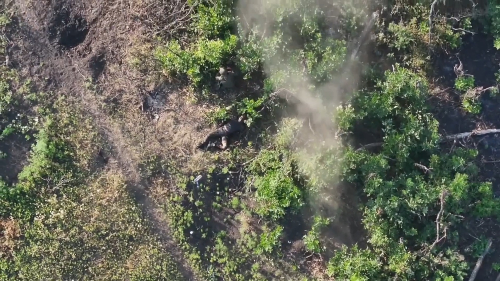 Russian soldier under drone drop attack appears to detonate his own grenade